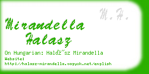 mirandella halasz business card